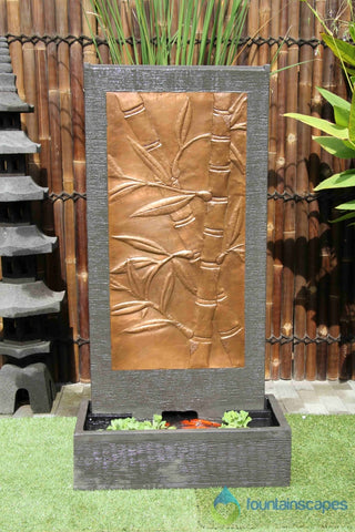 Bamboo Copper Wall Fountain Fountains