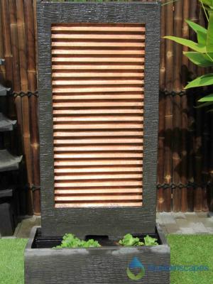 Zig Zag Copper wall fountain